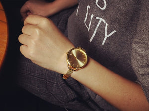 Fashion Luxury Full Steel Gold Silver Women Watches