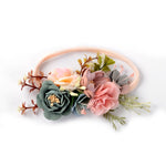 10pcs/lot Faux Flower Nylon Headband