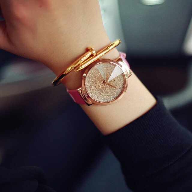 Beauty sky dial design women quartz watches