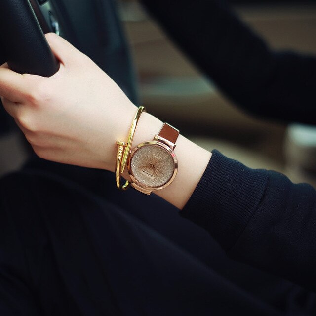 Beauty sky dial design women quartz watches