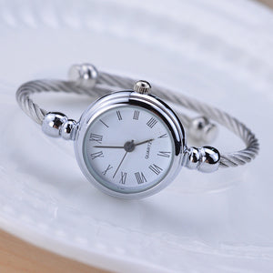 Simple silver women watches