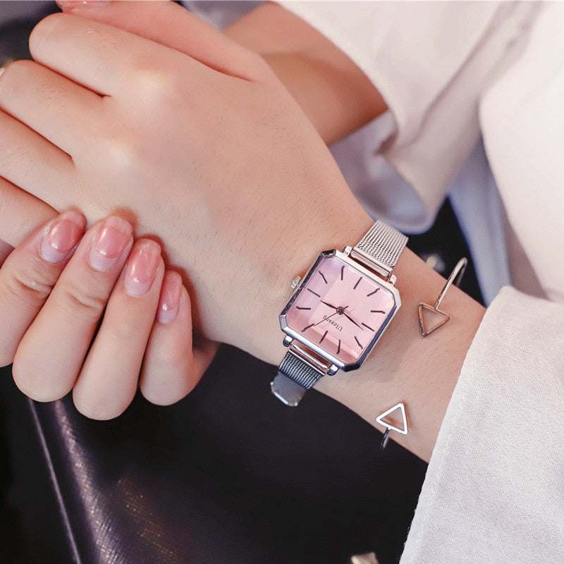Square dial women's fashion