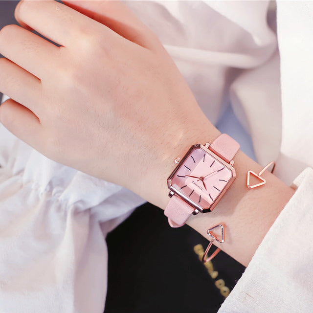 Square dial women's fashion