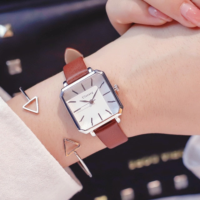 Square dial women's fashion