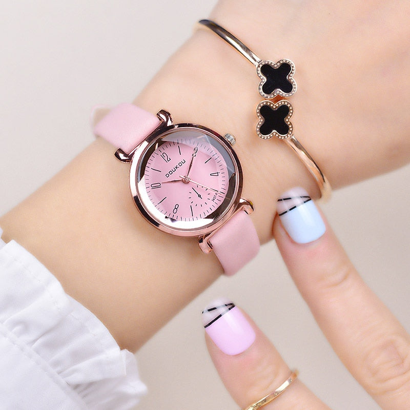 Prismatic dial design elegeant women quartz watches