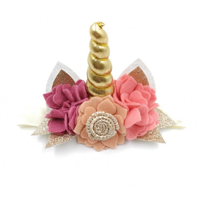 10pcs/lot   Gold Unicorn Headband