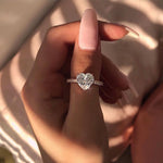 100% copper / heart shaped zircon ring