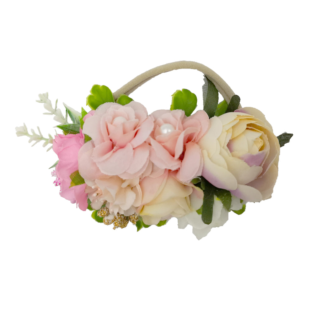 10pcs/lot  Nude Nylon Flower Headband