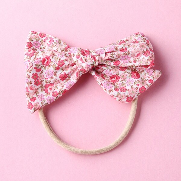 20 pcs/lot Floral Bow Nylon Headbands