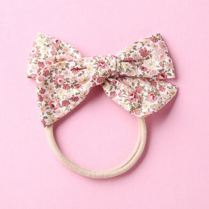 20 pcs/lot Floral Bow Nylon Headbands