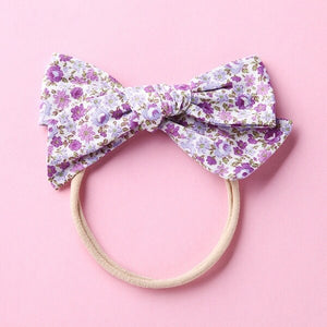 20 pcs/lot Floral Bow Nylon Headbands